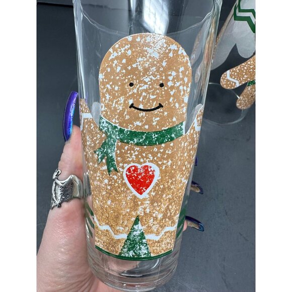 KIG GINGERBREAD MEN 3 Cooler Tumbler Glasses 14 oz Christmas Cookies Indonesia - Picture 10 of 11